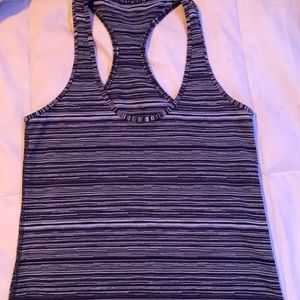 Grey lululemon razorback tank top